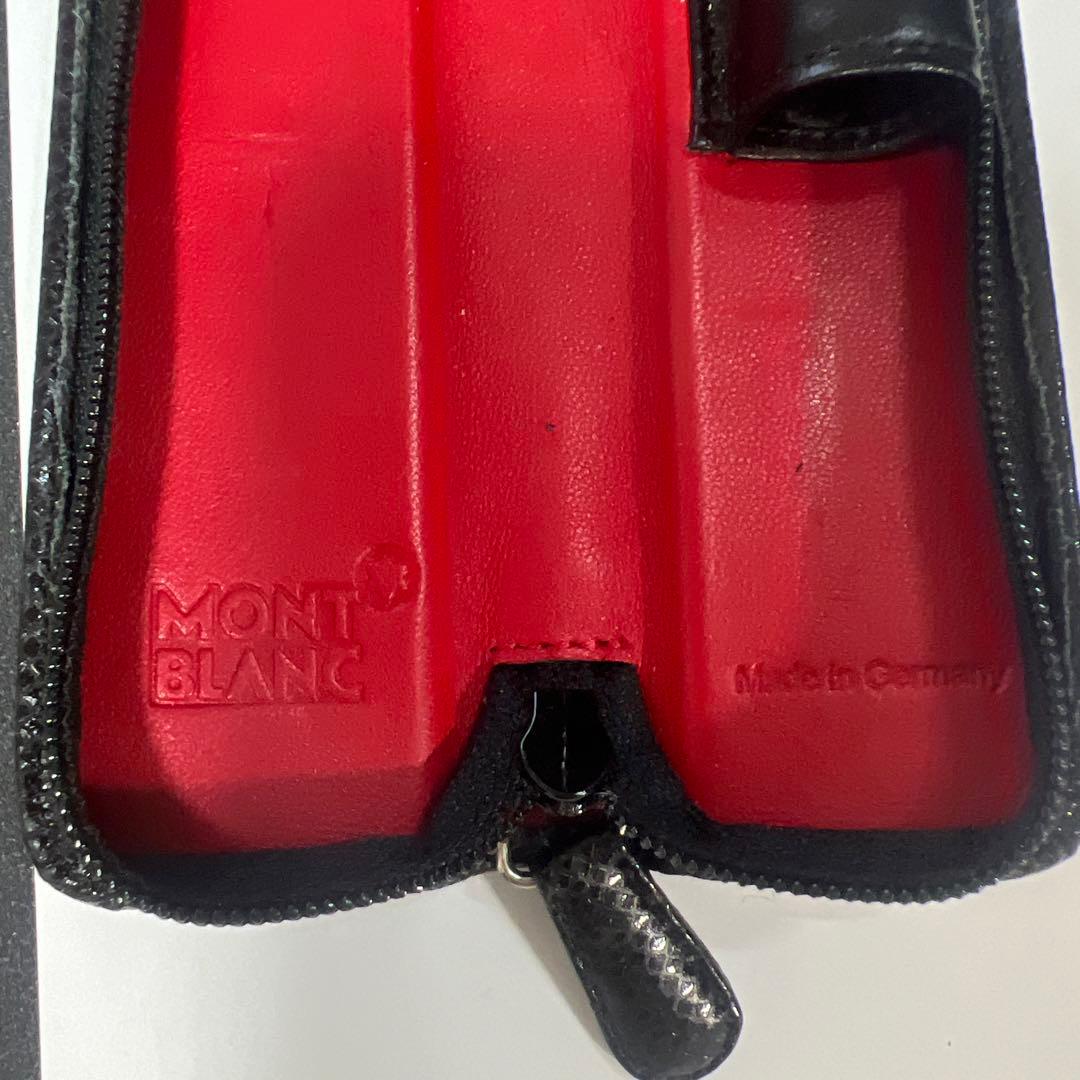 モンブランボエム万年筆グリーンとペンケース ボエム ブラック/レッド1本差し