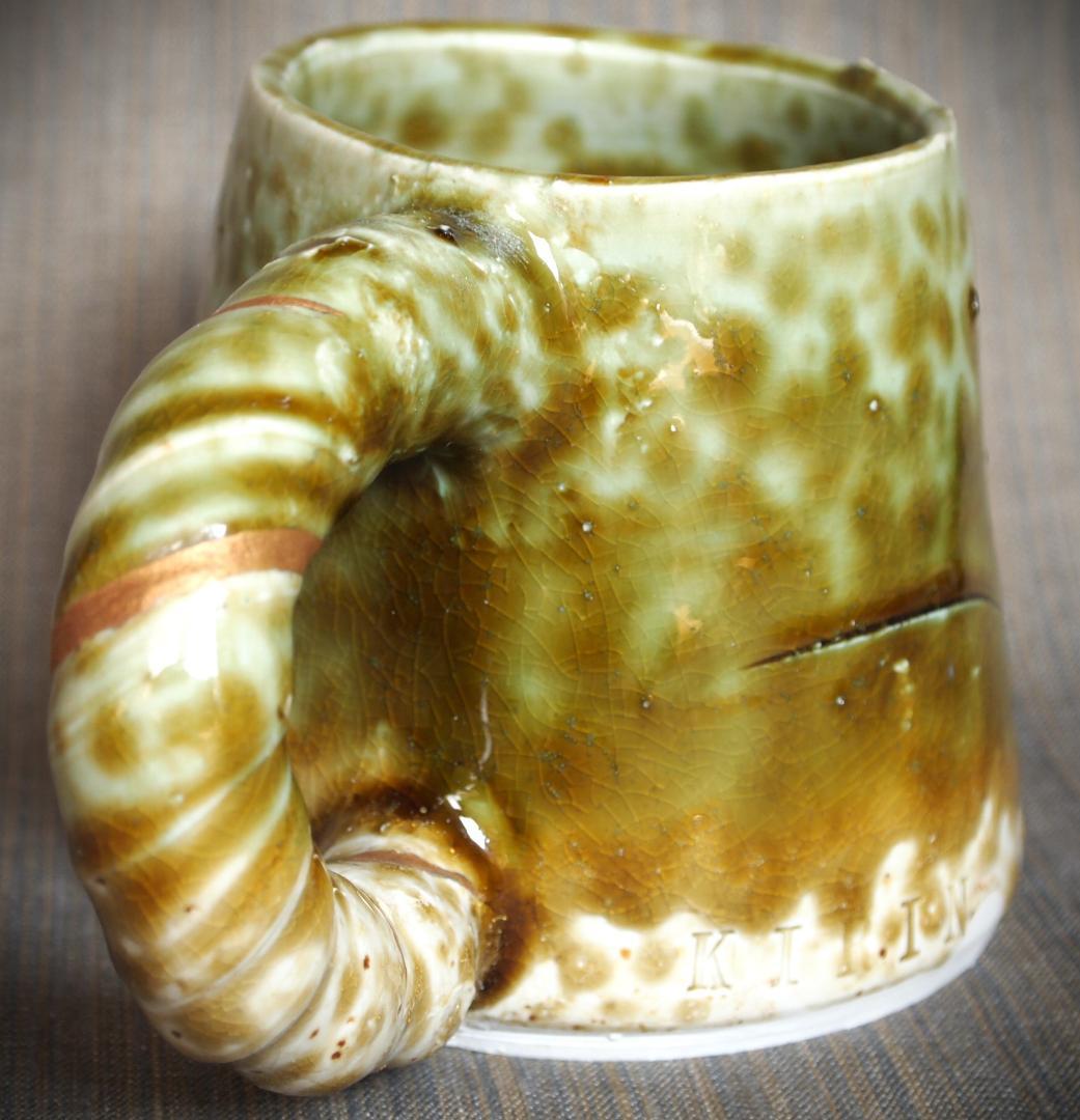 希少作★鯉江良二★織部マグカップ★KIRIN　MUG　COLLECTION