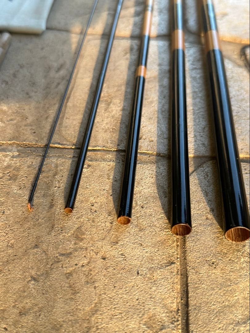 14尺1寸 ４本継 へら竿　浮草 一生 朴石作 硬式 節巻 綿握り