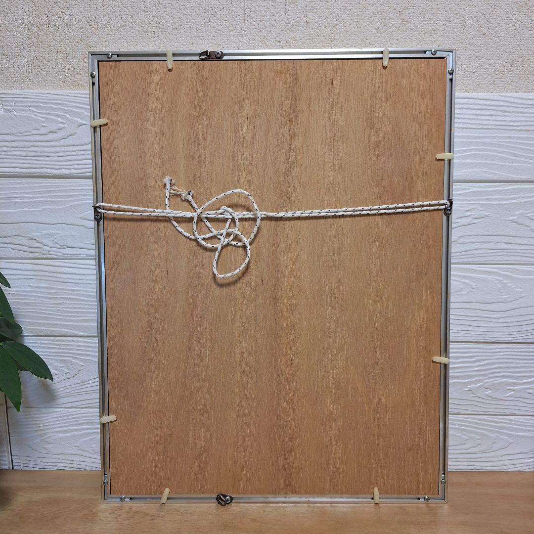 【真作】岩崎みわ子 木版画「予感 一・二」二枚セット 額装 限定71部