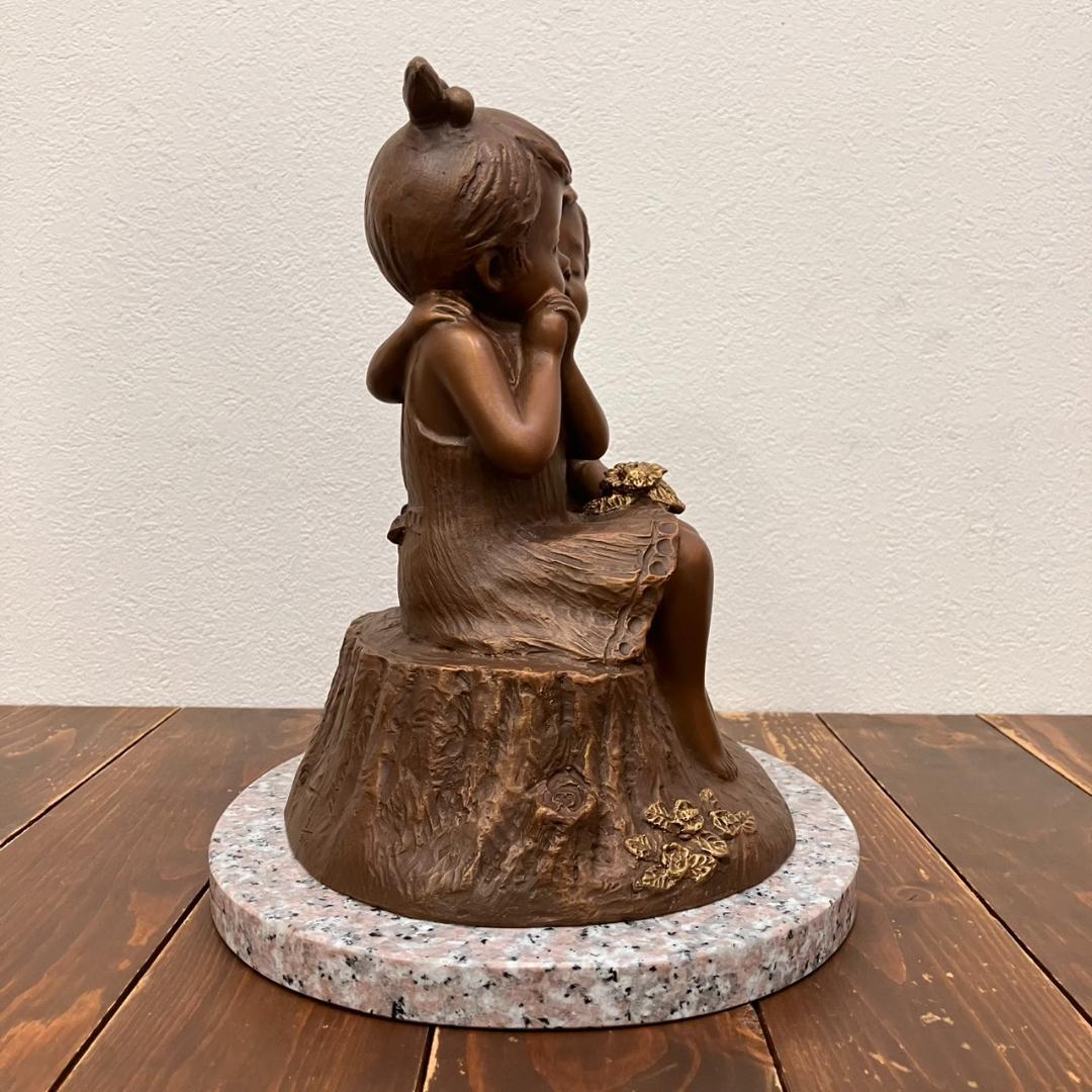 玉野勢三作　ブロンズ像　ちいさな初恋
