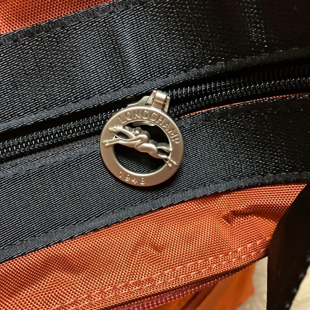 美品！LONGCHAMP ボストンバッグ オレンジ　2way 大きめ