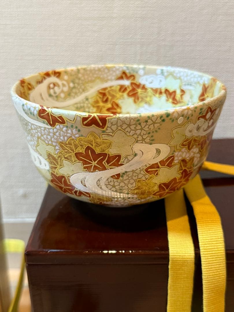 永楽善五郎　雲錦茶碗　即中斎箱書