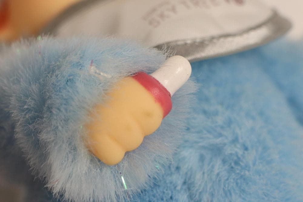 ◆モンチッチ 水色 スカイツリーVer. タグ付き キーホルダー 09399