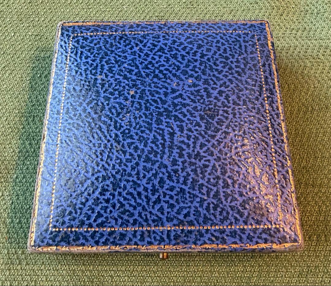 【英国】『JAY'S』アンティーク ジュエリー ケース 青色