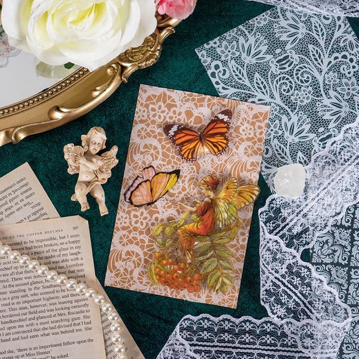 フォロワー様限定178★エレガントレース ステッカー シート 8種類セット