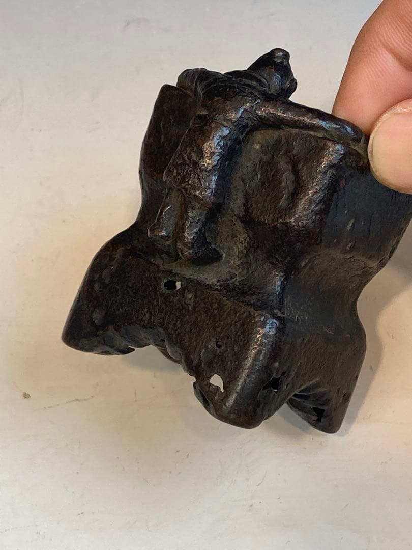 古銅一閑人蓋置 古作 茶道具