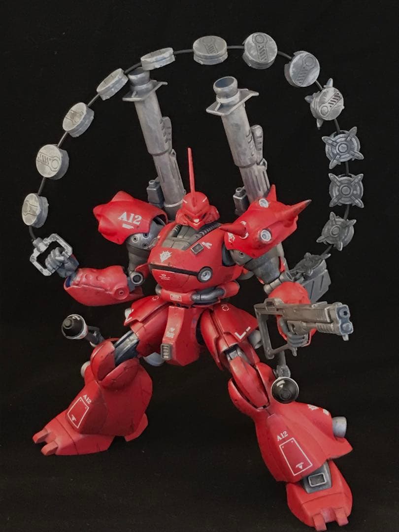 ガンプラ1/144赤いケンプファーHGモノアイLEDマグネット独立点灯ジャンク