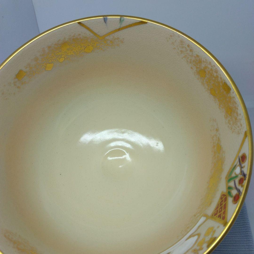 加藤松香 造 仁清 色紙 四君子茶碗 共箱 仁清焼研究家 茶道具