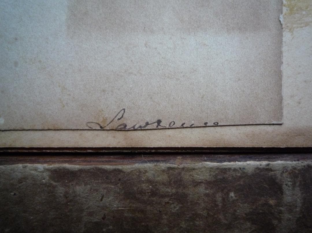 クロード・ロラン「田舎風景」淡彩画（水彩） 3号大