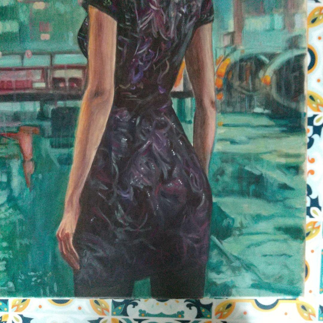 人物画#19 女性の肖像 油彩画 15号 P15 油絵