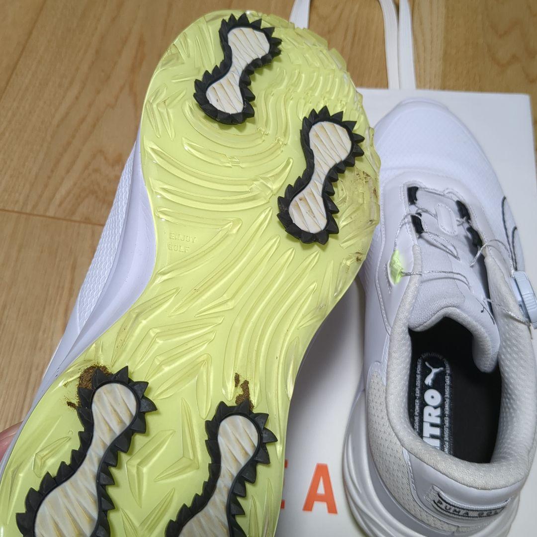 PUMA パワーアセンドニトロディスク　ゴルフシューズ ホワイト　26.0