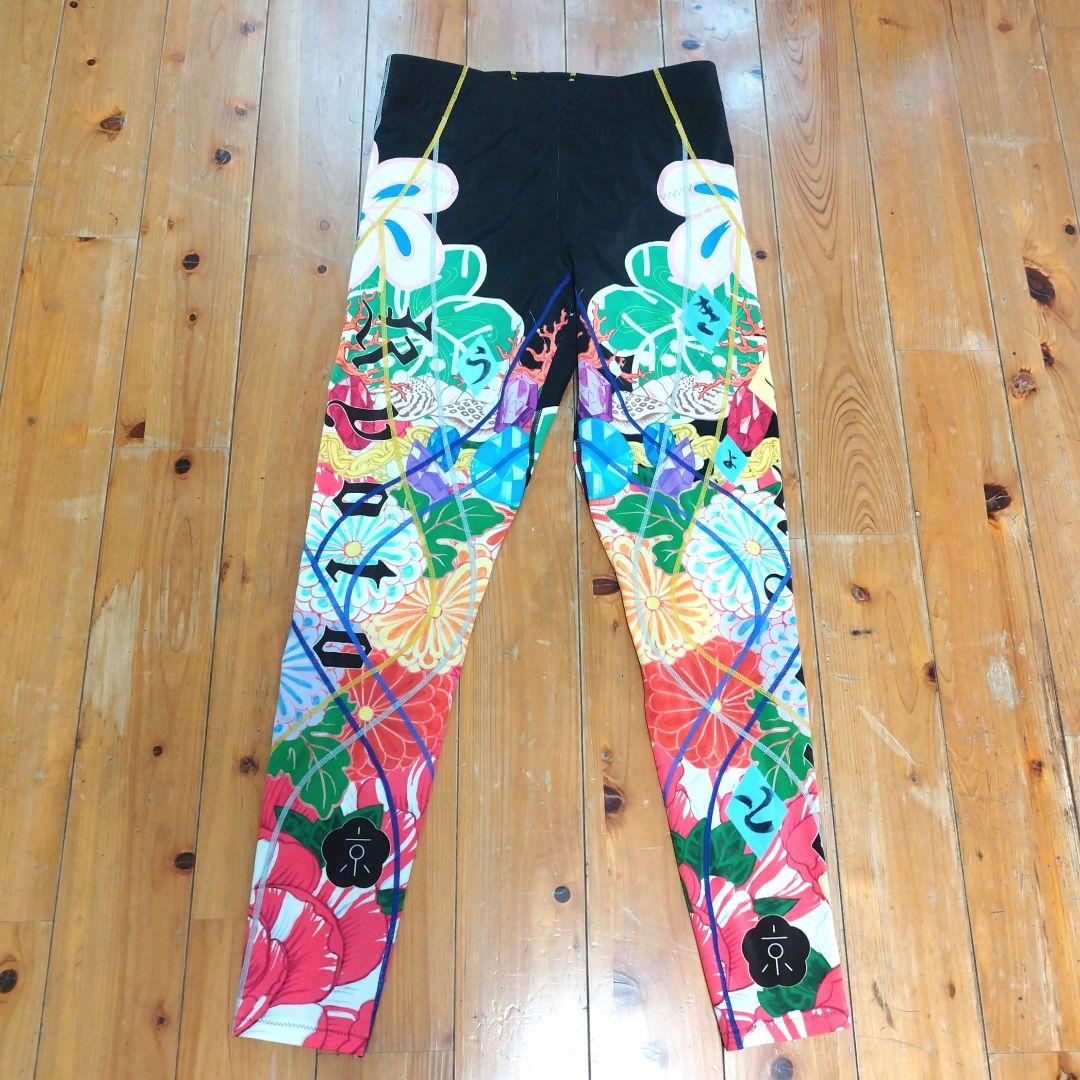 【美品】希少　京都限定　CW-X HZY-301　M 和柄　花柄レギンス