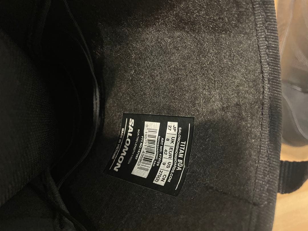 超美品SALOMON サロモン TITAN BOA スノーボードブーツ 27cm