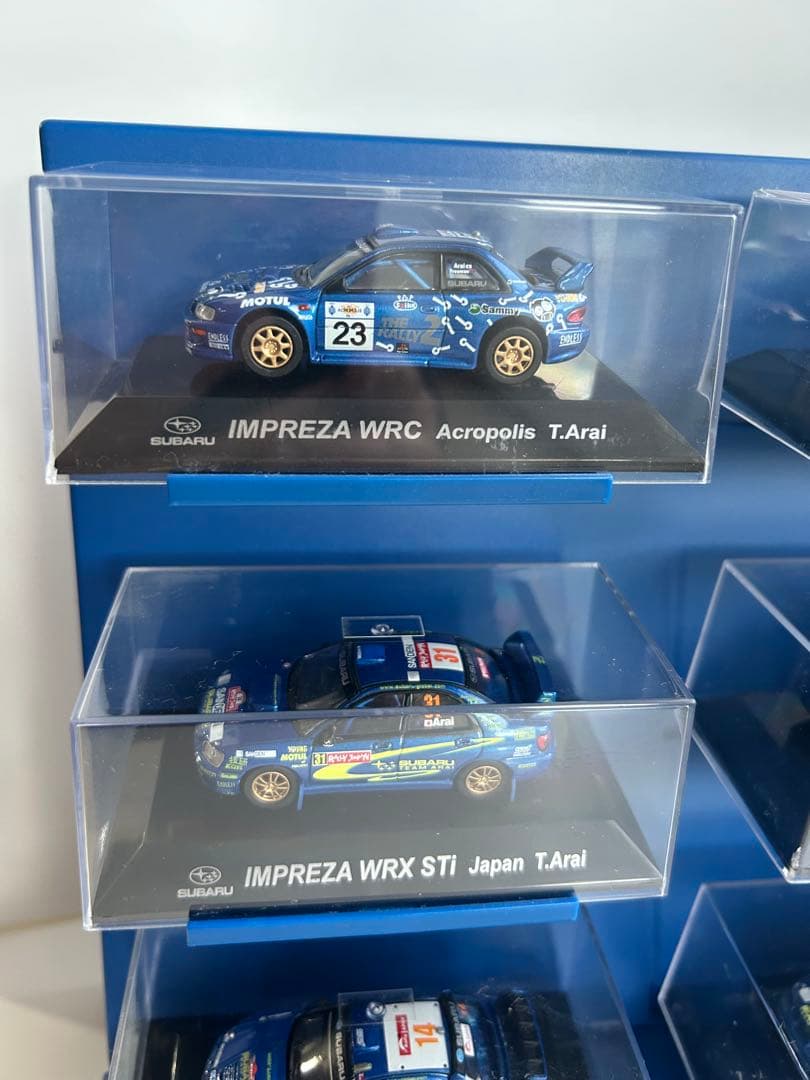 9/30迄　ディスプレイ付ミニカーCM’s 1/64 スバルインプレッサ9台