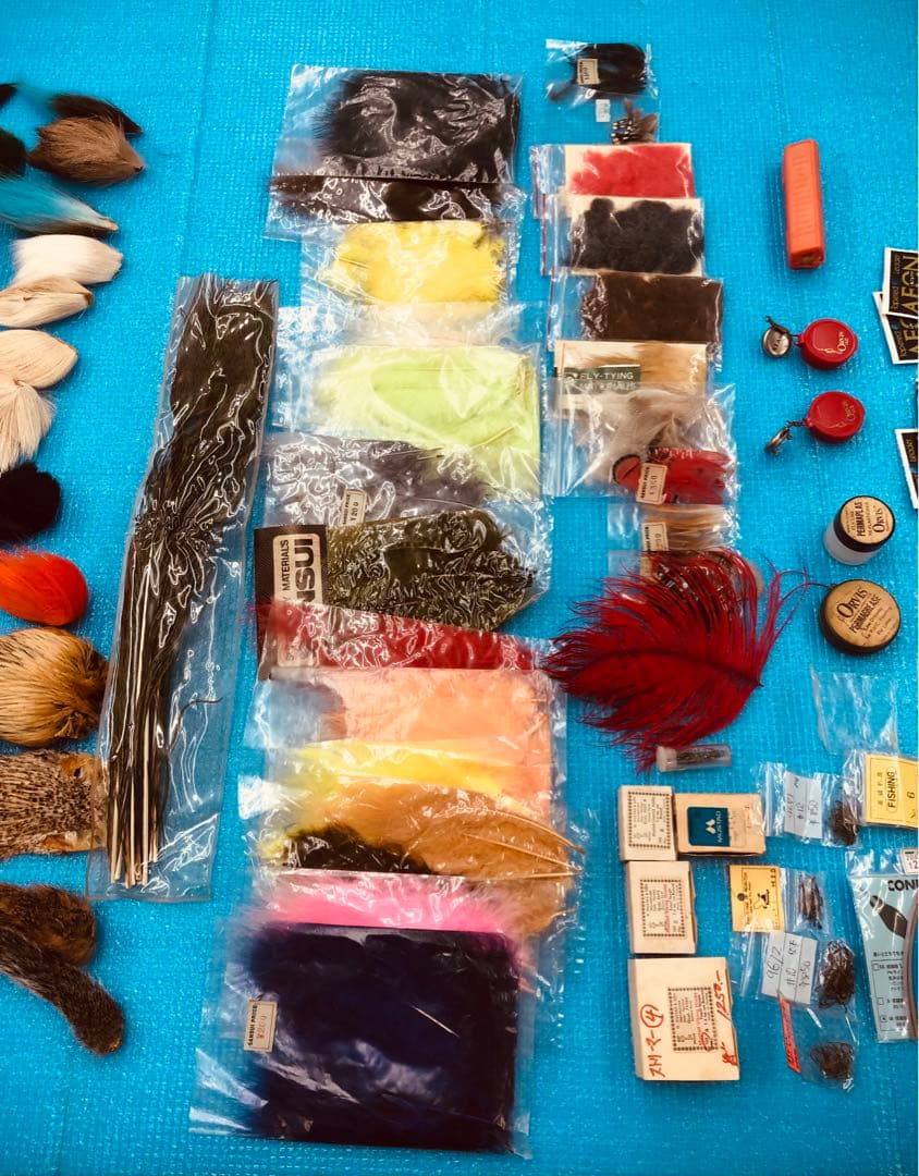 Fly fishing マテリアル 素材 タイイング　針　羽