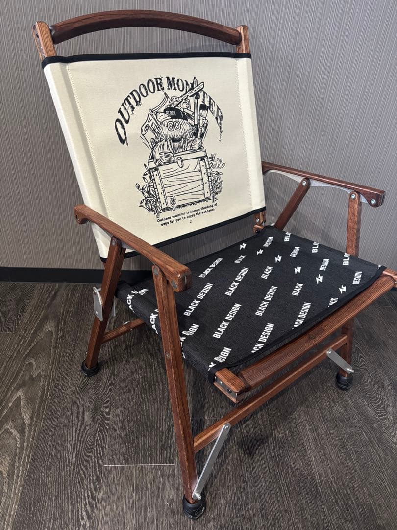 BLACK DESIGN BD 【限定】ロー チェアー ODM 柄 ブラック