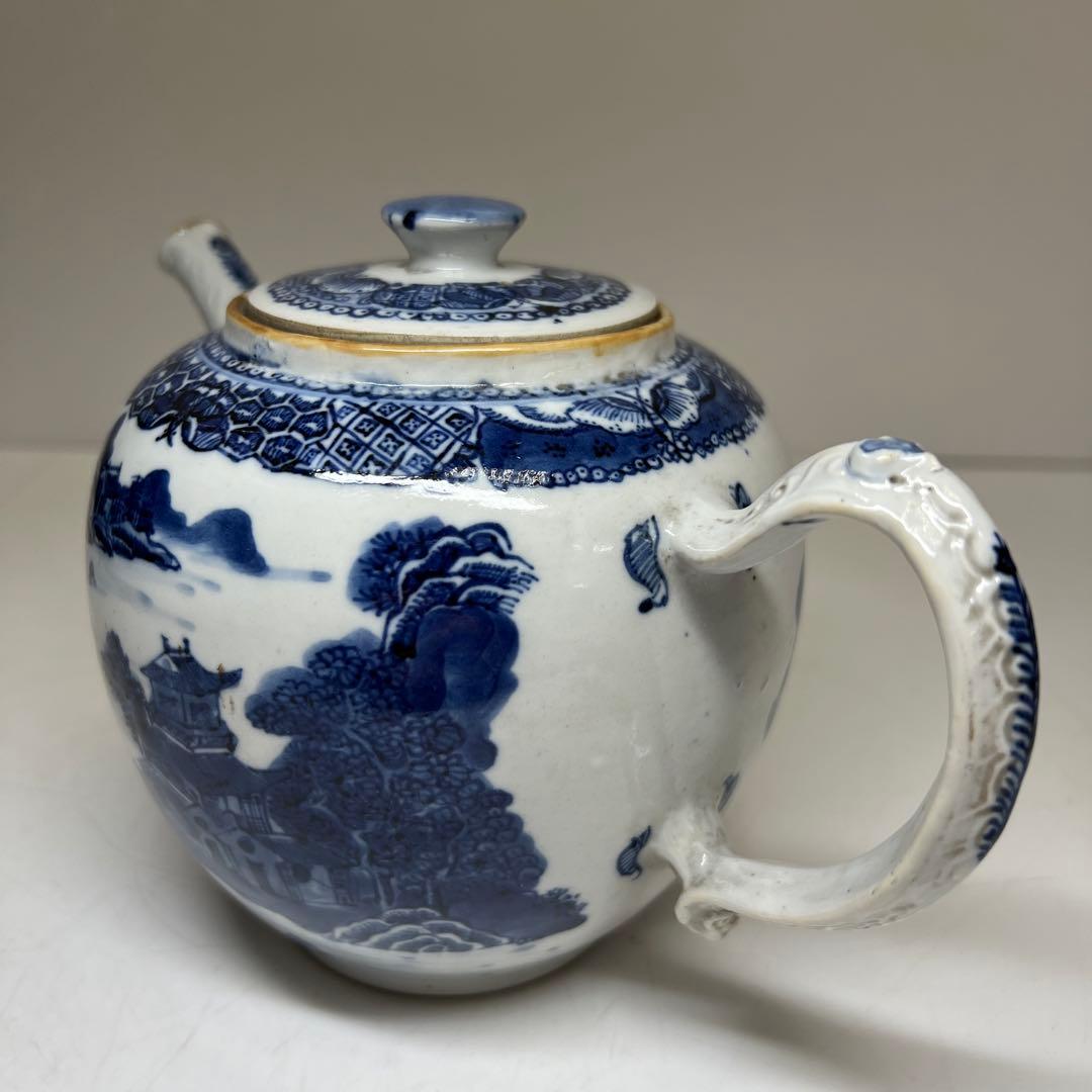 中国清時代　新渡急須　幅約21.5㎝　東Y7-1219☆1F