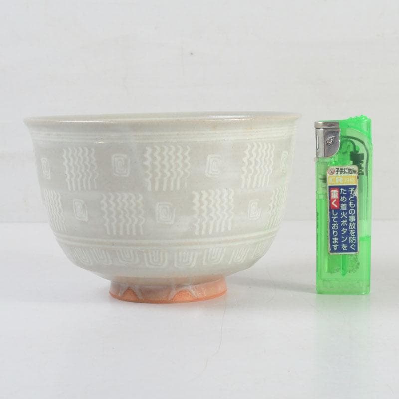 茶道具　京焼　加藤春永作　三島市松　数茶碗　六客　共箱　V　9769