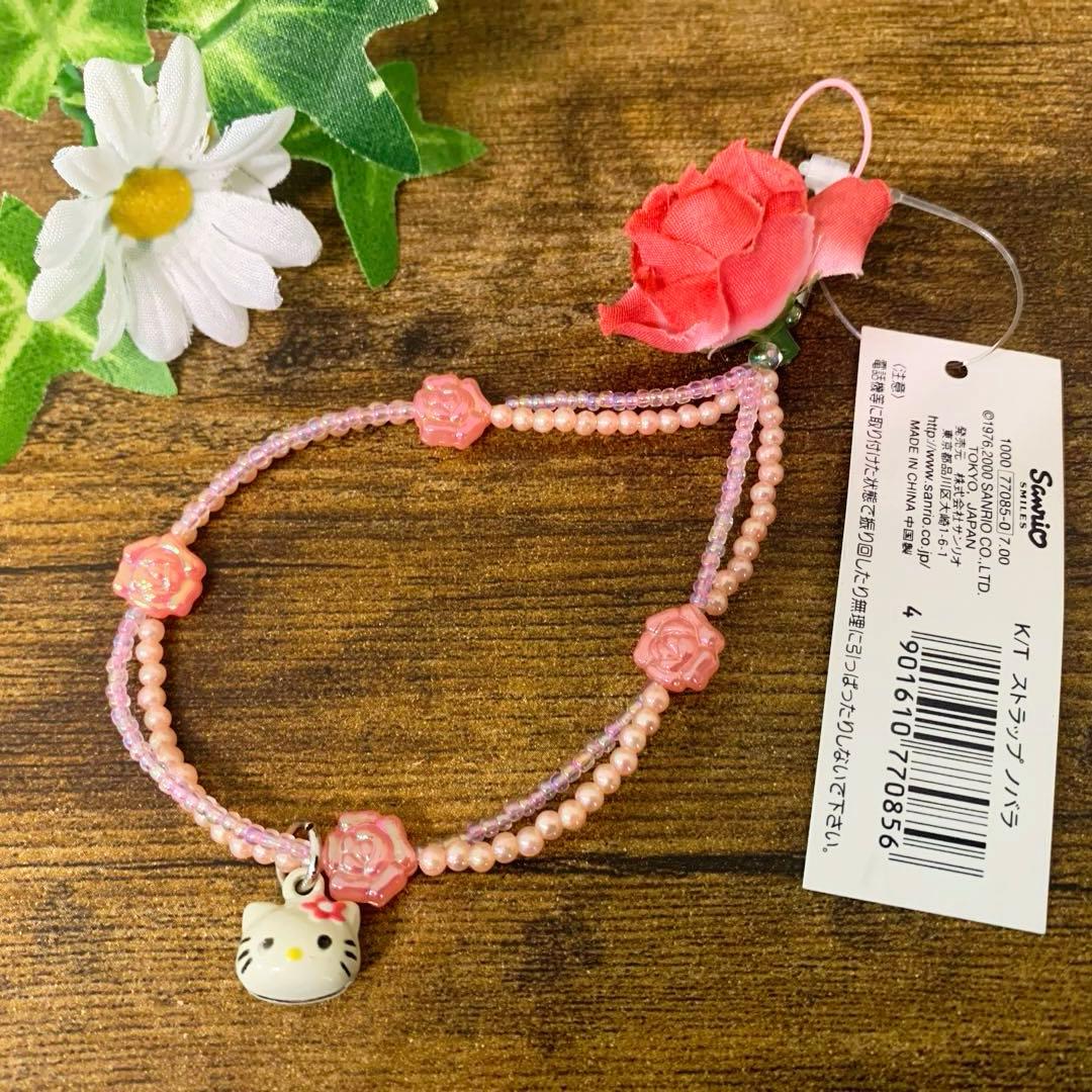 希少　ハローキティ　スズマスコット　ローズ　バラ　2000年製　タグ付き　レア