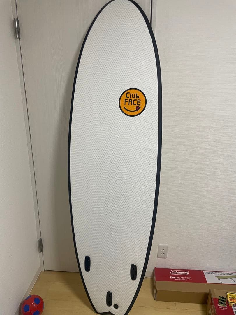 サーフボード6.5feet フィン、ワックス、リーシュコード、デッキパッド