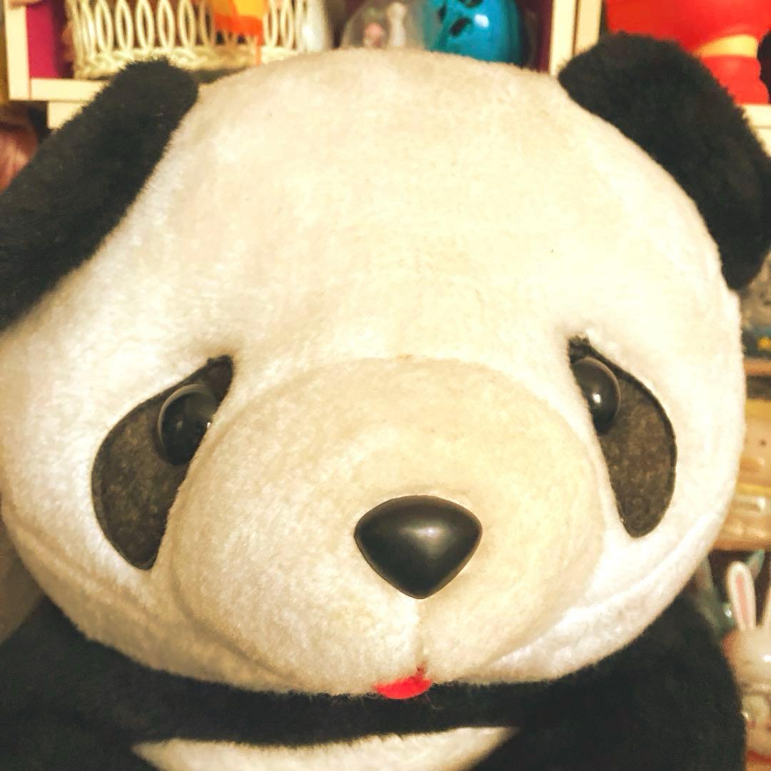 昭和レトロ ベロ出し パンダ ぬいぐるみ 大きめ 当時物 新品未使用