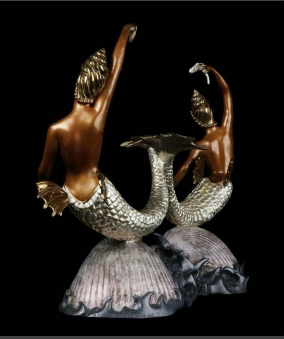 訳あり アールデコ巨匠【エルテ Erte】ブロンズ 人魚像 1988年製作 限定