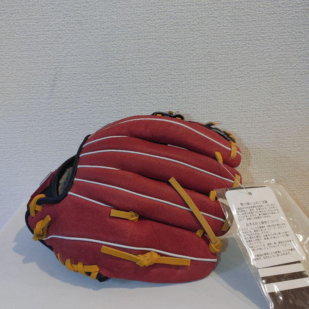 adidas　希少　少年野球　軟式　左投げ　グローブ ブラック×レッド