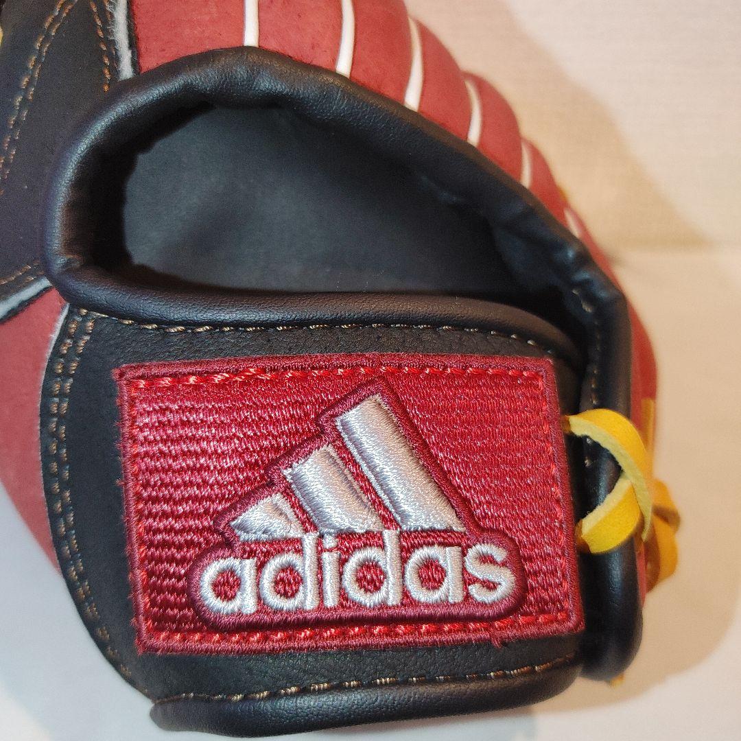 adidas　希少　少年野球　軟式　左投げ　グローブ ブラック×レッド