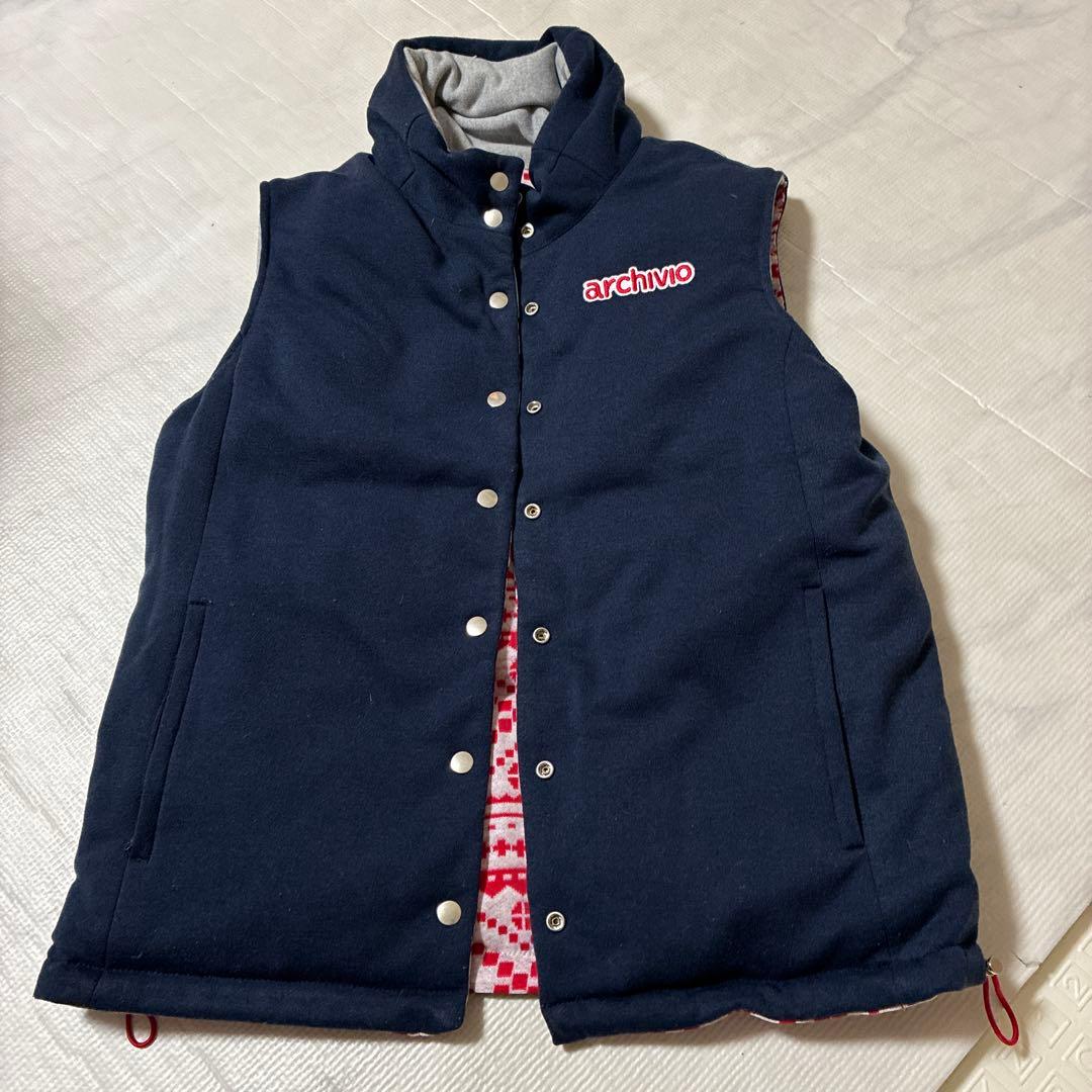 archivo レディース ベスト 38 ネイビー/グレー/レッド