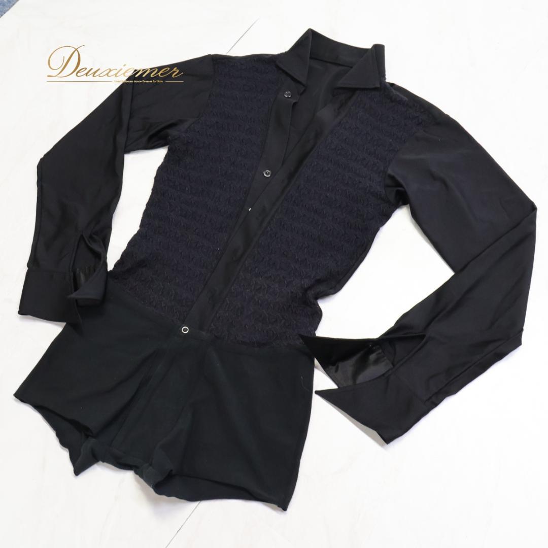 【日本製 社交ダンス衣装】ブラック TAKADANCE シャツ メンズ 長袖