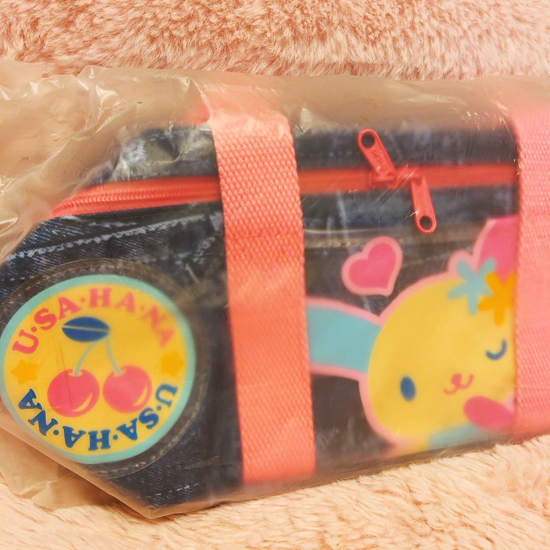 希少レア　ウサハナ　デニム風　クーラーランチバッグ　2004 サンリオ　レトロ