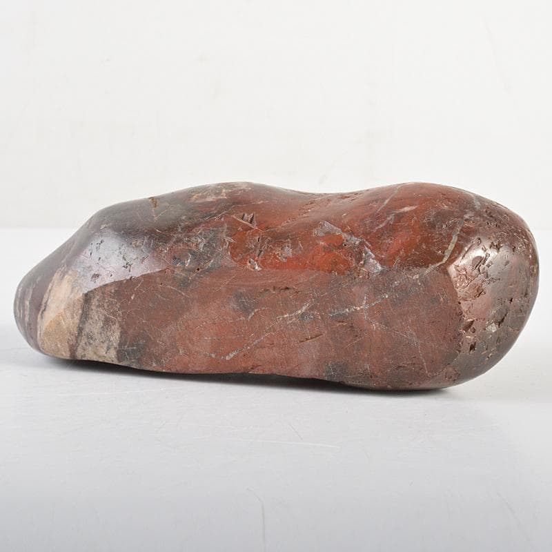 天然石　鑑賞石　菊花石　置物　重さ約1127g　唐木台付　C　R7298