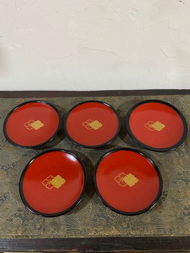 輪島塗り　銘々皿　懐石道具　茶道具