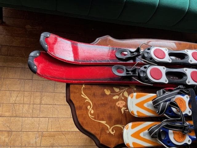 スノーブレードセット 赤とオレンジ