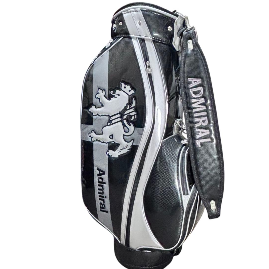 Admiral アドミラル キャディバッグ 9.5型 ブラック×シルバー