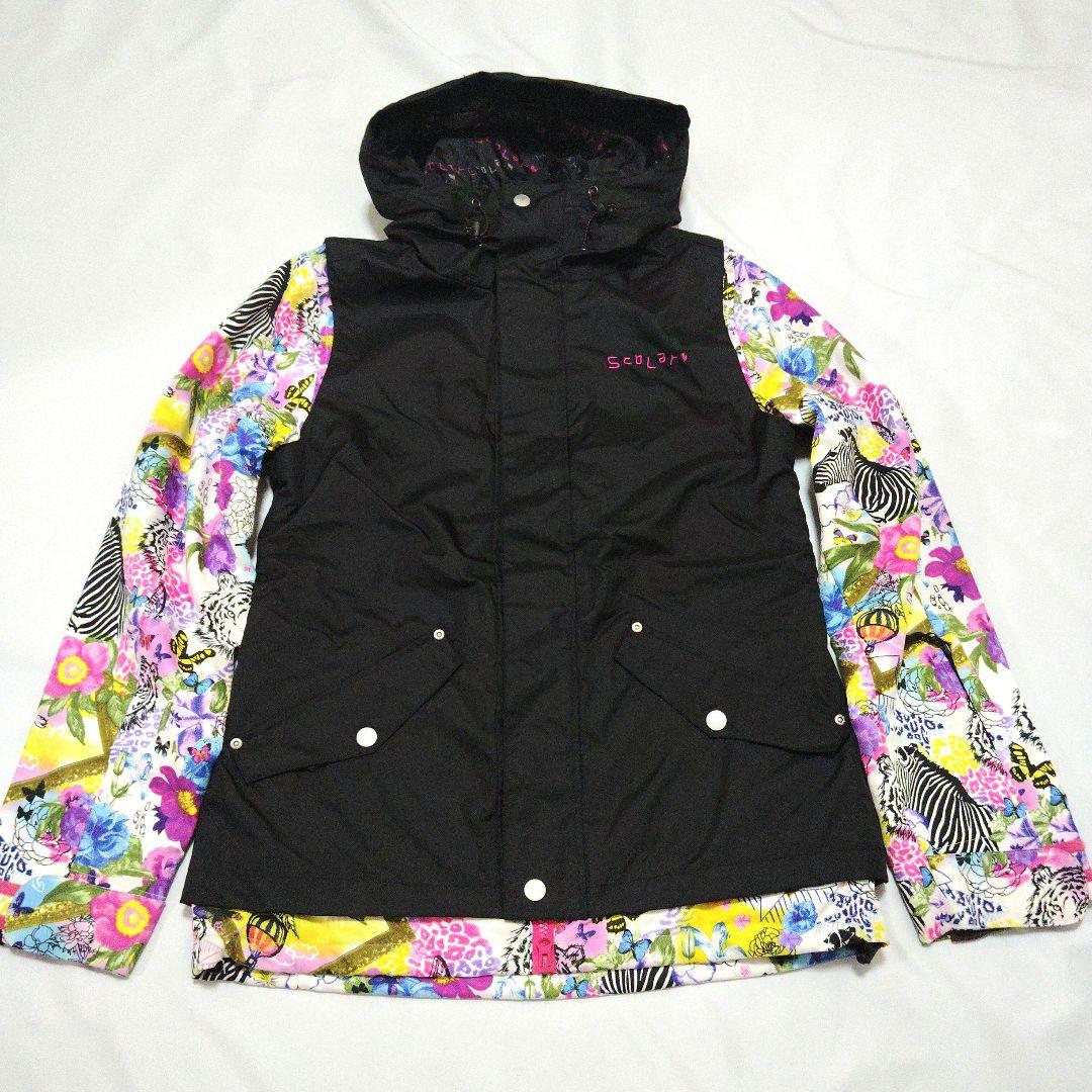 ScoLar　スカラー　スノボウェア　上下セット　レディース　S　総柄