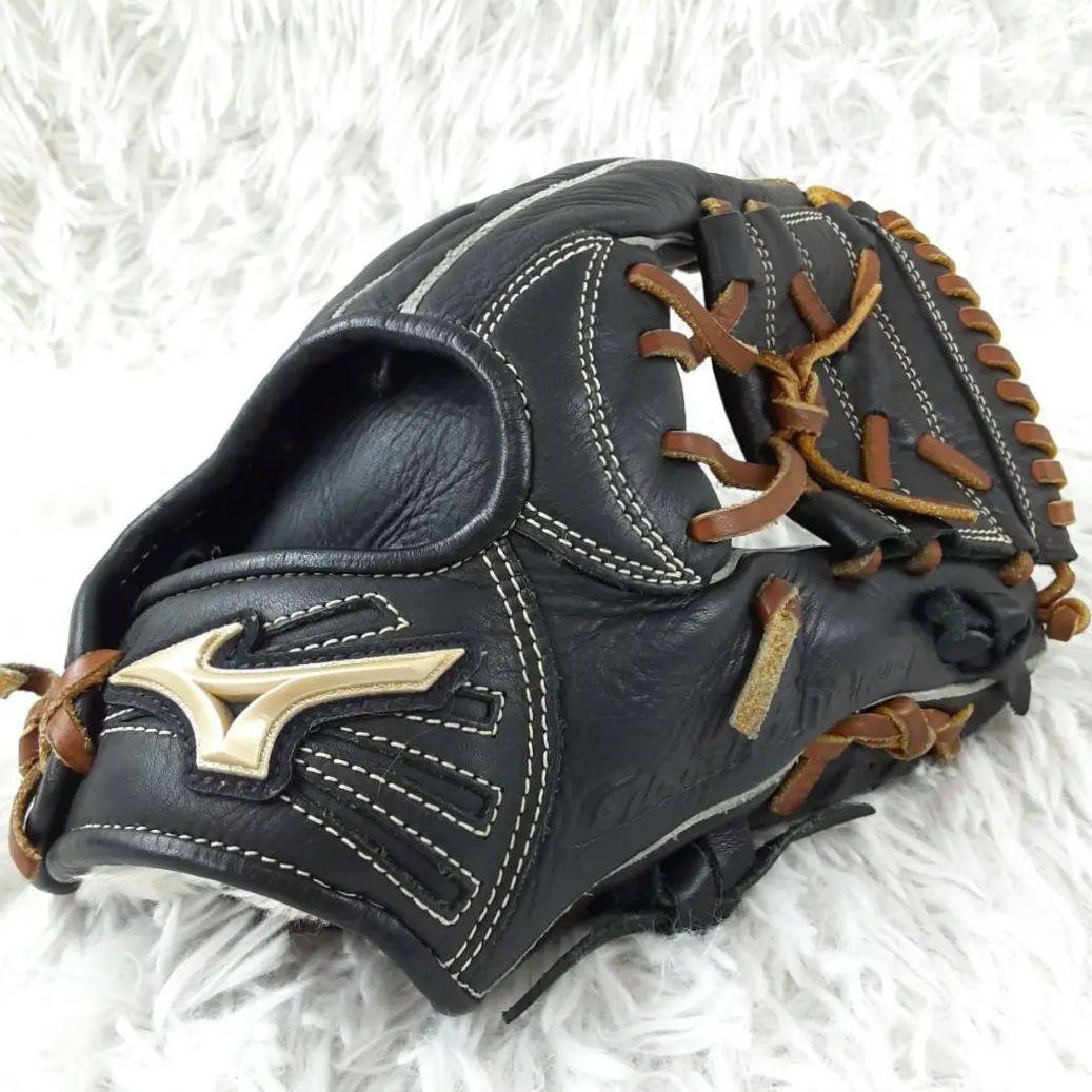 美品◎MIZUNO Global Elite RG 少年軟式内野用グローブ 黒茶