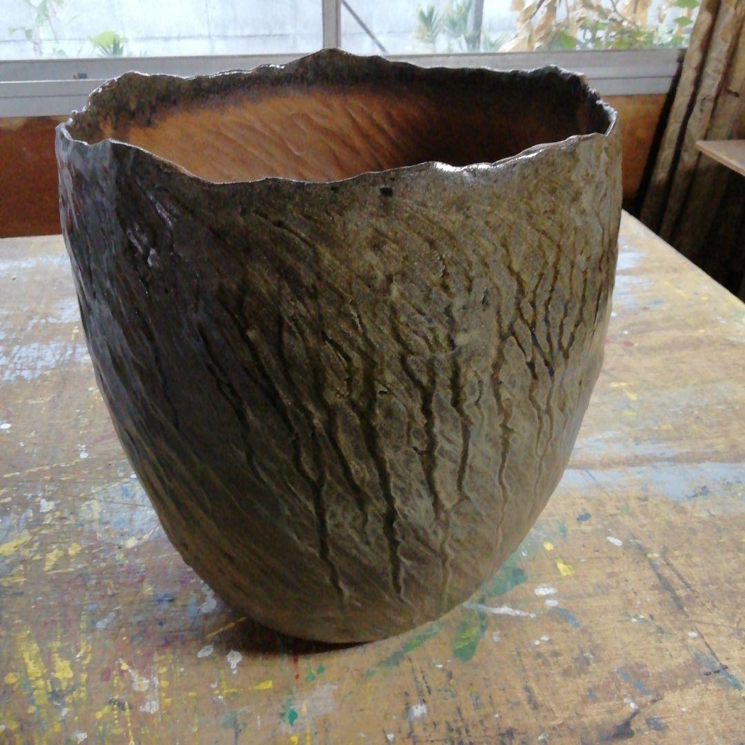 花瓶、メダカ入れ、陶器、壺、アート、インテリア、置物、芸術、骨董、盆栽鉢