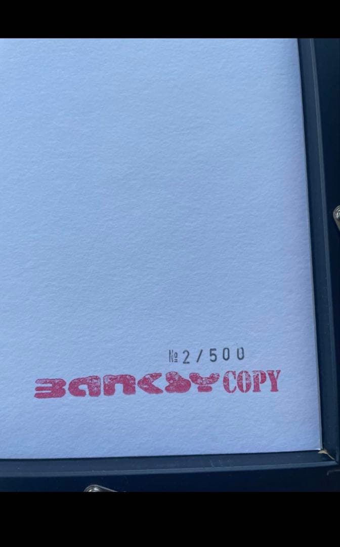 バンクシー　Banksy KATE MOSS ケイトモス額装付き