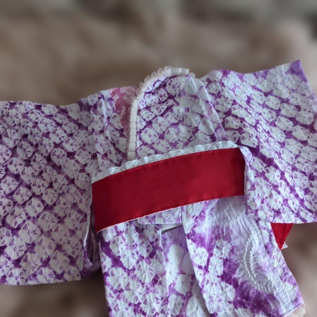 最終お値下げ♥️petittiara有松絞り浴衣、兵児帯2S新品