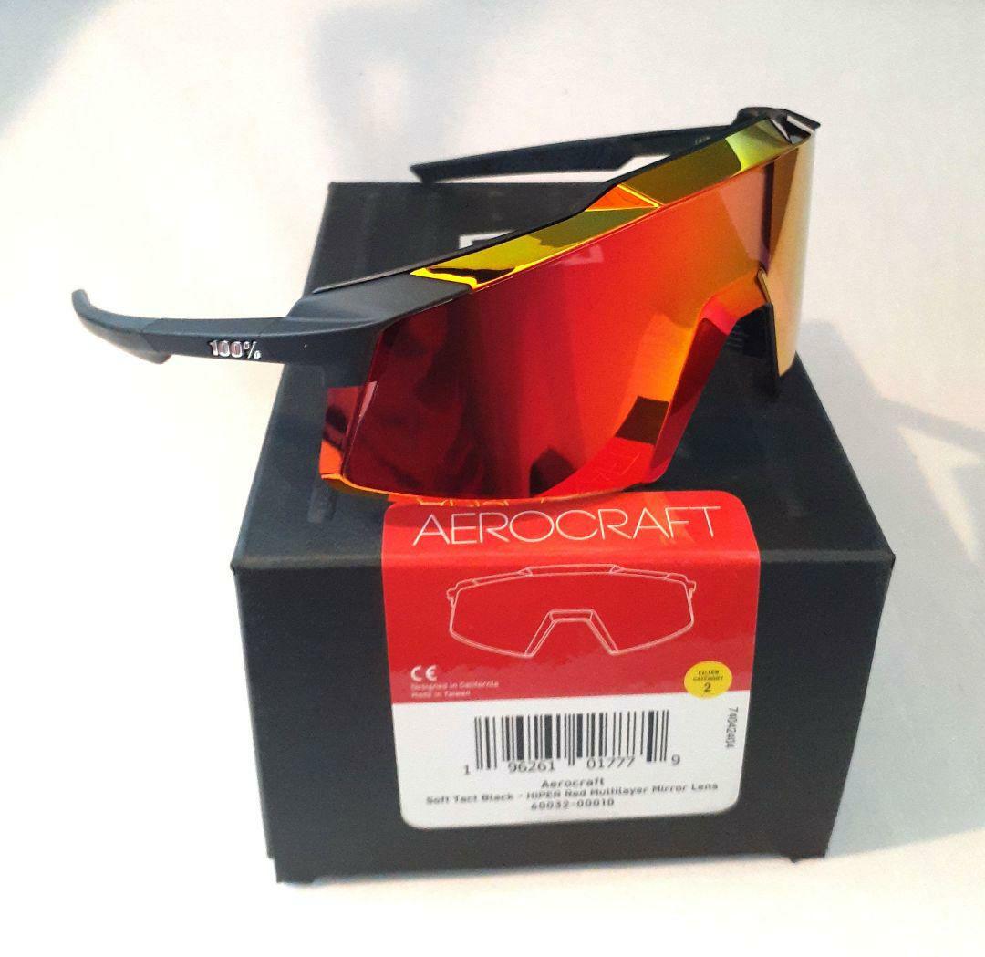 100% Aerocraft ブラック レッド ワンハンドレッド サングラス