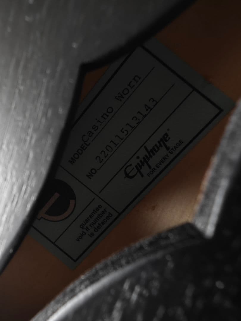 Epiphone casino worn ネック修理履歴あり