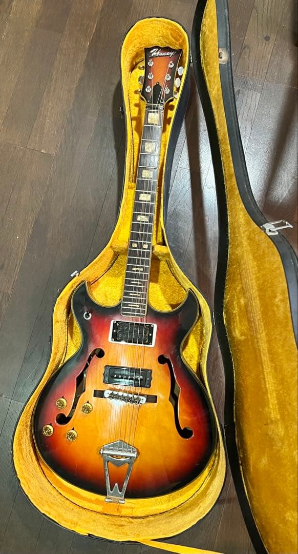 ジャンク　希少個体　左利き用　国産ビザールギター　Honey製　1960代年製