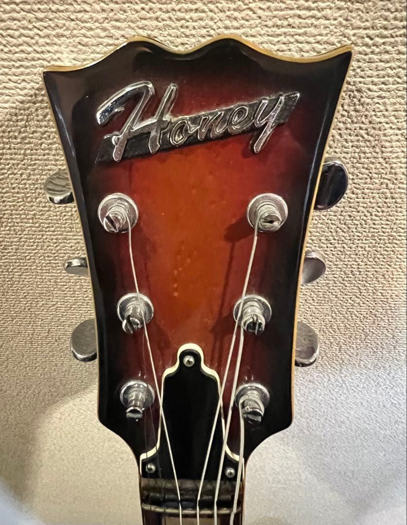 ジャンク　希少個体　左利き用　国産ビザールギター　Honey製　1960代年製