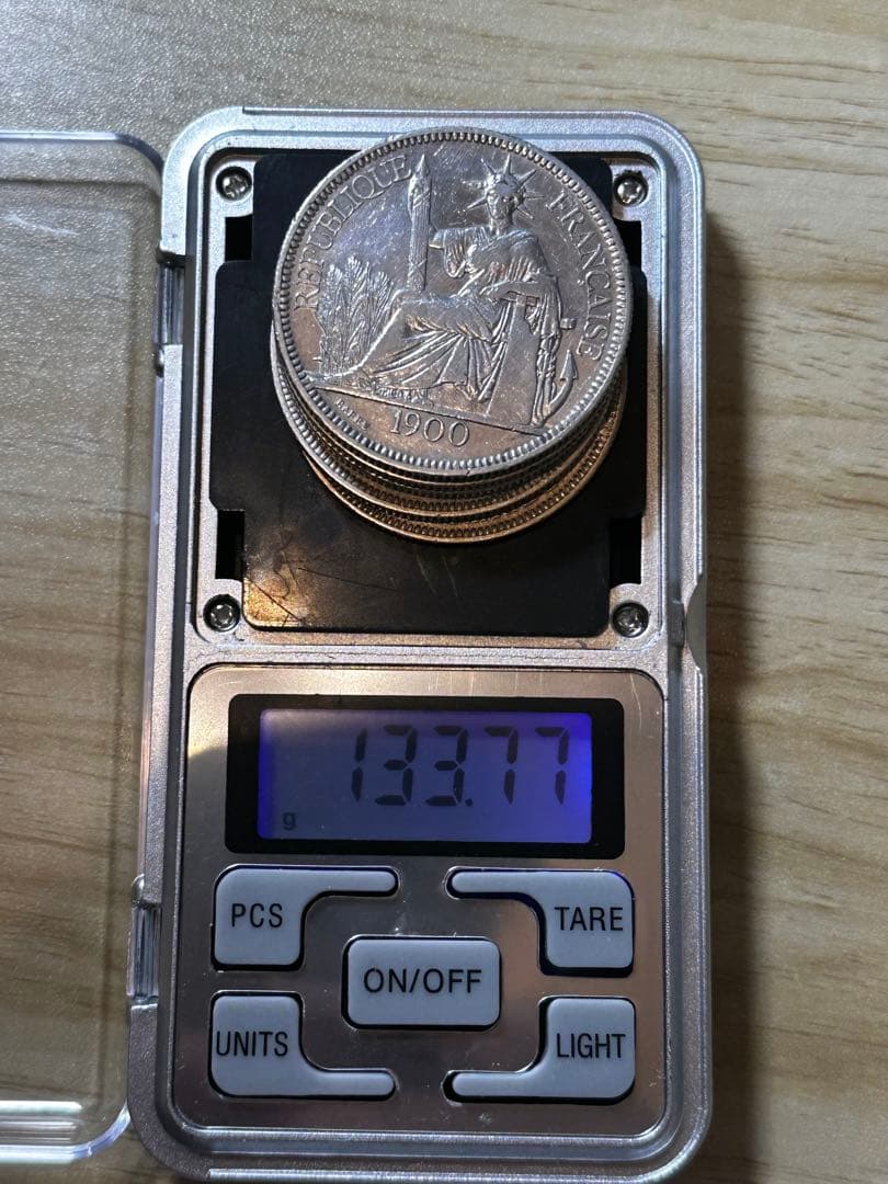 1900,1901,1902,1903,1904年 フランス領インドシナ銀貨5枚