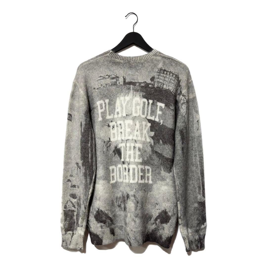 新品 ラッセルノ ゴルフ グラフィック ニット セーター ブラック XL 6