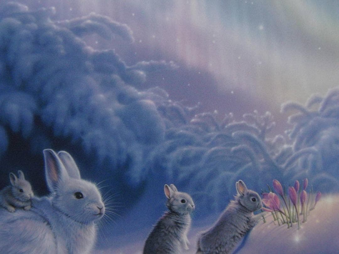 カーク・レイナート、【AE　スナグル　バニーズ】希少な額装用画集より、新品額装付