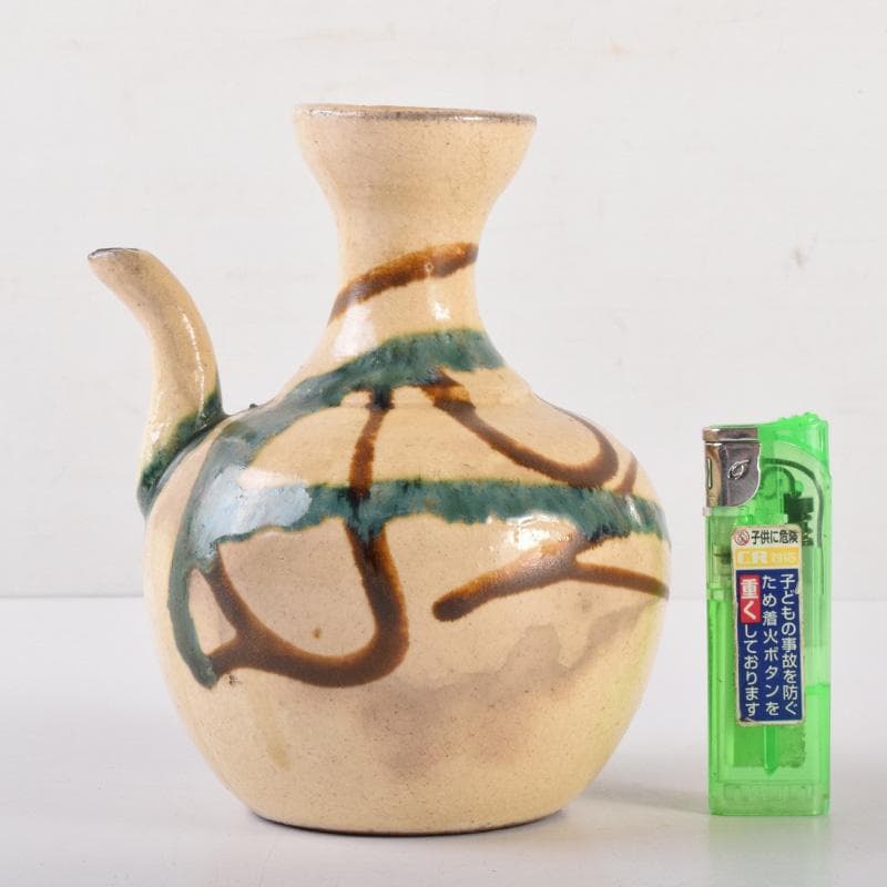 茶道具　美濃焼　加藤芳平作　色絵　水注　執壷　C　7223