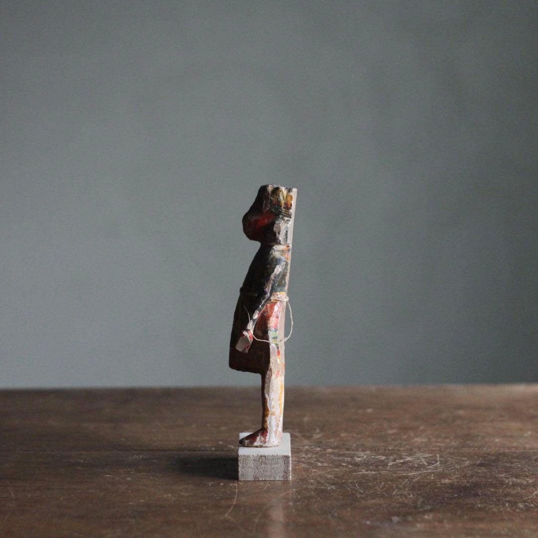 古作 木彫 サヌマーン像 インド 猿の神様 古道具 アンティーク オブジェ